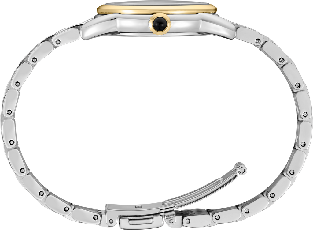 Seiko Essentials SS TT Quartz Ivory Dial Watch SUR562