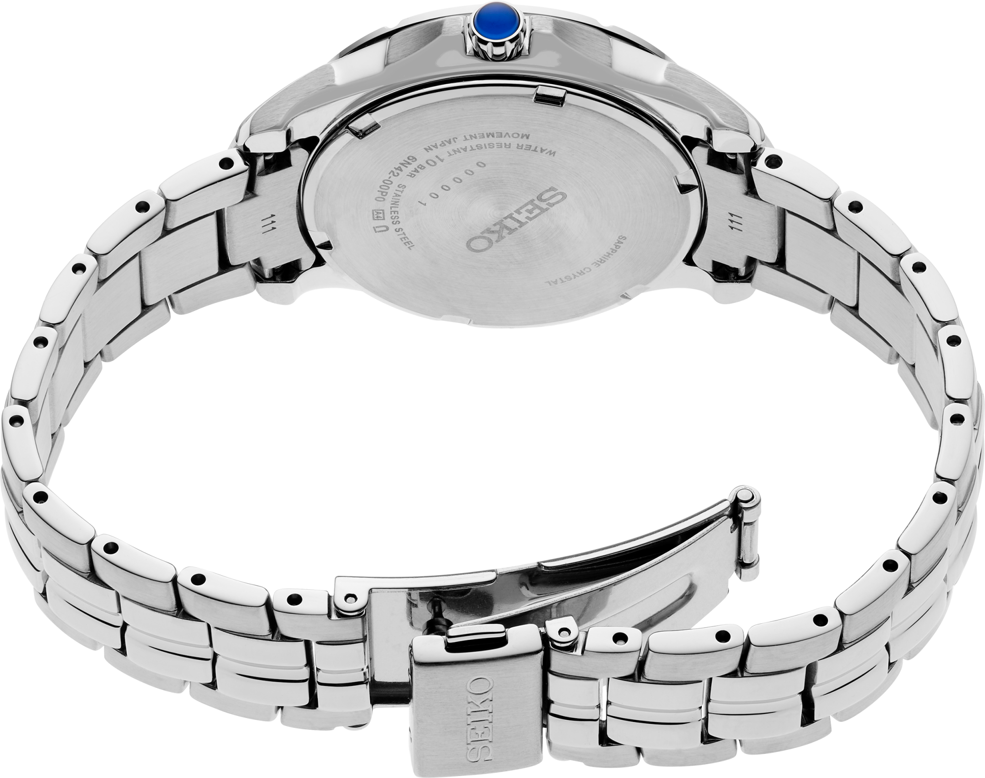 Seiko Coutura SS Quartz Light Blue MOP Dial SUR583