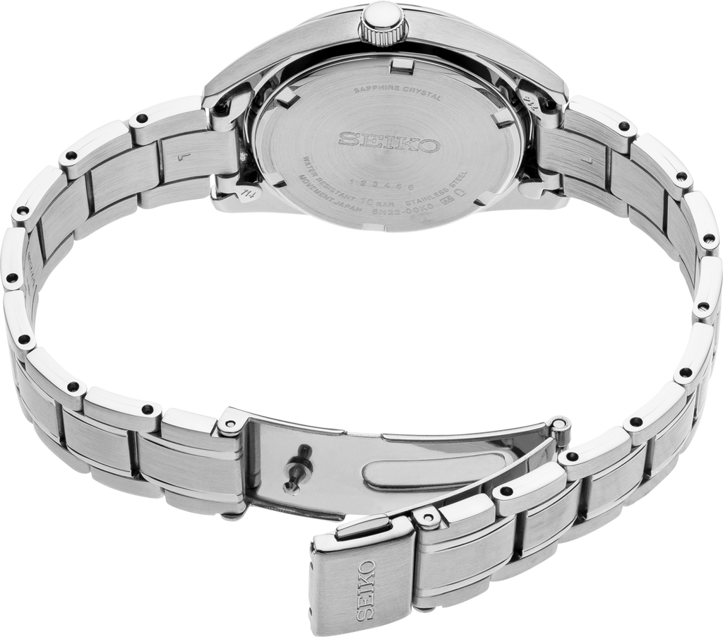 Seiko Essentials SS Quartz Silver Dial Watch SUR633