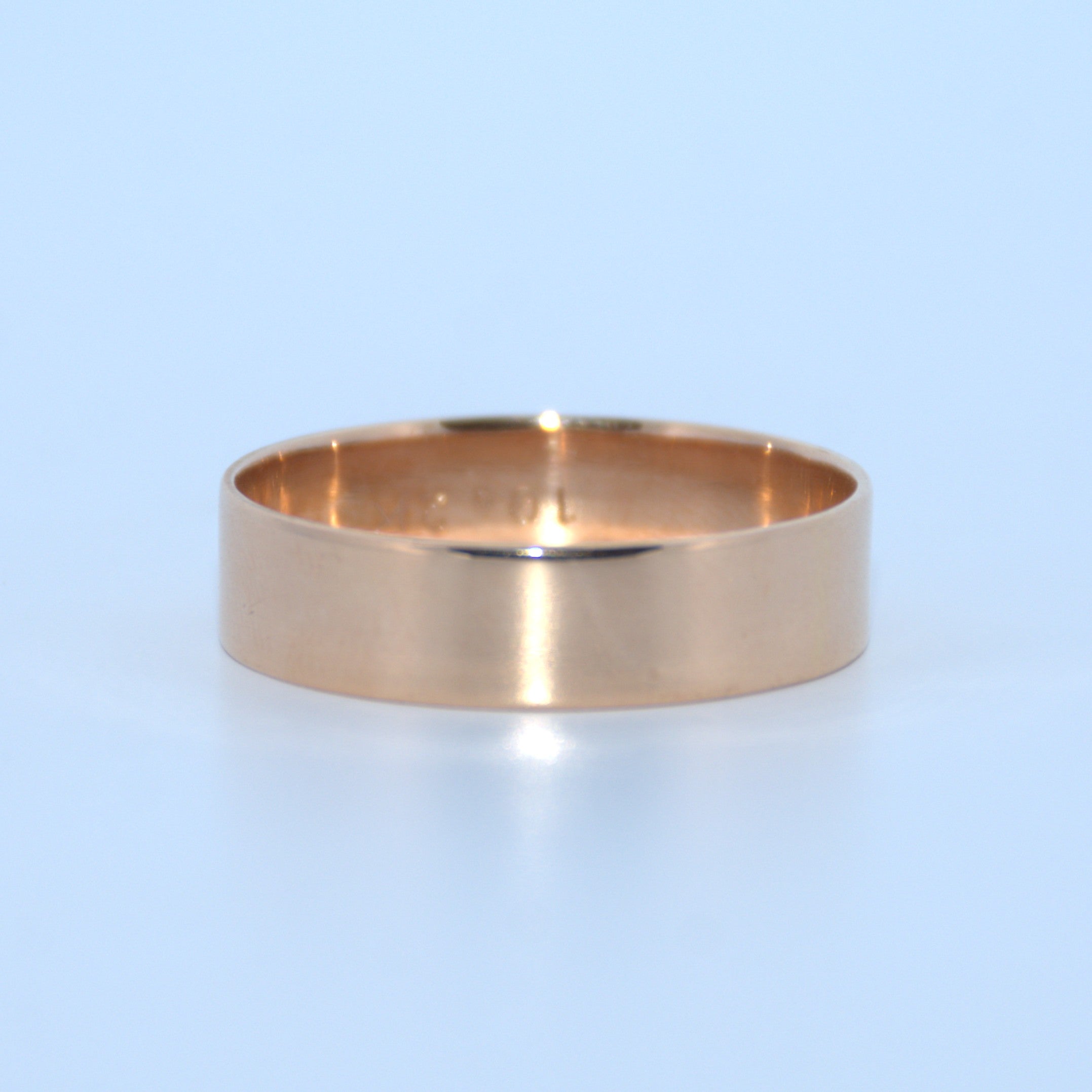 19.2K Portuguese Gold | Flat Wedding Bands