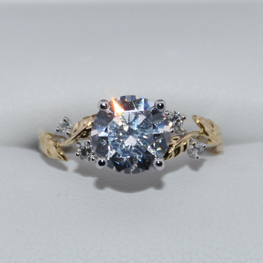 14K Gold | YG/WG Lyria Bridal Semi-Mount Round Diamond Engagement Ring (Check Description)