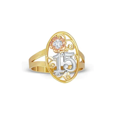 14K Gold |  15th Ring (Quinceanera)